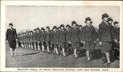 Military Drill at WAAC Training Center Fort des Moines, IA Postcard Postcard Postcard