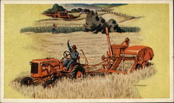 All Crop Harvester Farming Postcard Postcard Postcard