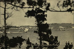 The Airliners moored in Hamilton Harbor Pan American Postcard