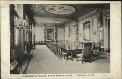 President's Palace - State Dining Room Havana, Cuba Postcard Postcard Postcard