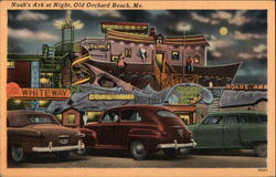 Noah's Ark at Night Old Orchard Beach, ME Postcard Postcard Postcard