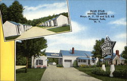 Blue Star Motel Cabins Postcard