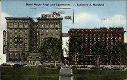 Hotel Mount Royal and Apartments ... Baltimore 2, Maryland Postcard Postcard Postcard