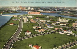 Bird's Eye View of Davis Islands - "The Cigar City" Tampa, FL Postcard Postcard Postcard