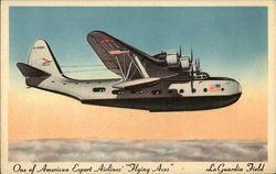 One of American Export Airlines' "Flying Aces", La Guardia Field Aircraft Postcard Postcard Postcard