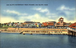 Oak Bluffs Waterfront from Steamer Postcard