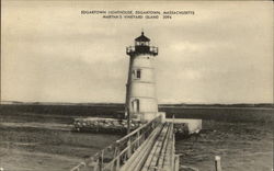 Edgartown Lighthouse on Martha's Vineyard Island Postcard