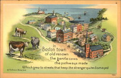 In Boston Town Massachusetts Postcard Postcard Postcard