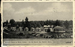 Entery's Black & White Cabins - On the Beach Postcard