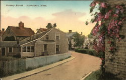 Residential View on Hussey Street Nantucket, MA Postcard Postcard Postcard