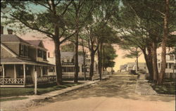 Houses along Main Street Postcard