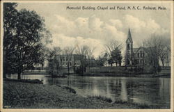 Memorial Building, Chapel and Pond, MAC Amherst, MA Postcard Postcard Postcard