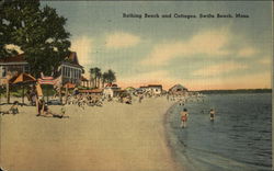 Bathing Beach and Cottages, Swift's Beach Postcard