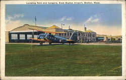 Landing Field and Hangers, East Boston Airport Massachusetts Postcard Postcard Postcard