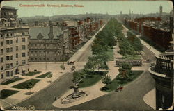 Commonwealth Avenue Boston, MA Postcard Postcard Postcard