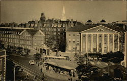 Harvard Square Looking Towards the Yard Postcard