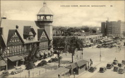 Aerial View of Coolidge Corner Brookline, MA Postcard Postcard Postcard