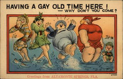 Greetings - "Having a gay old time here! Why don't you come?" Postcard