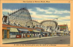 The Cyclone - Gives you the Thrill of a Lifetime Revere Beach, MA Postcard Postcard Postcard