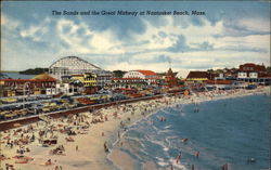 Bird's Eye View of The Sands and The Great Midway Postcard