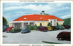 The Hot Shoppes Drive-In Restaurants Postcard