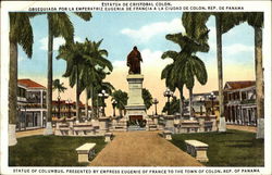 Statue of Columbus Postcard