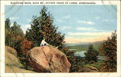 Balanced Rock, Bald Mountain, Fulton Chain of Lakes Adirondacks, NY Postcard Postcard Postcard