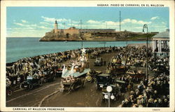 Carnival at Malecon Promenade Havana, Cuba Postcard Postcard Postcard