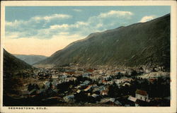 Scenic View of Mountains with Town in the Valley Postcard