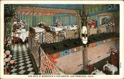 Sun Deck at Bernstein's Fish Grotto San Francisco, CA Postcard Postcard Postcard