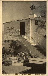 Patio of Cafe San Clemente Postcard