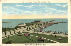 North Mole and Municipal Pier St. Petersburg, FL Postcard Postcard Postcard