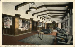 Lobby of the Meadows Hotel Postcard