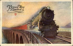 The Broad Way Limited Railroad (Scenic) Postcard Postcard Postcard