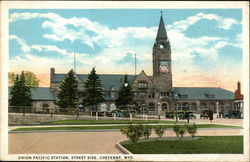 Union Pacific Station, Street Side Cheyenne, WY Postcard Postcard Postcard