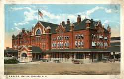 B. & M. R. R. Station Postcard