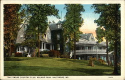 Baltimore Country Club, Roland Park Maryland Postcard Postcard Postcard