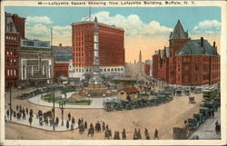 Lafayette Square, showing New Lafayette Building Postcard