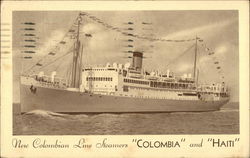 Colombia Line Steamers "Colombia" and "Haiti" Postcard Postcard Postcard