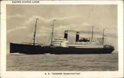 S.S. "George Washington" - United States Line Steamers Postcard Postcard Postcard