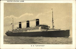 S. S. "Leviathan" - United States Lines Cruise Ships Postcard Postcard Postcard