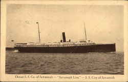 S.S. "City of Savannah" Steamers Postcard Postcard Postcard