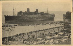 S.S. "Morro Castle" Aground at Asbury Park, NJ Cruise Ships Postcard Postcard Postcard