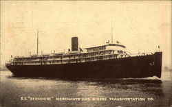 S.S. "Berkshire" - Merchants and Miners Transportation Co. Steamers Postcard Postcard Postcard