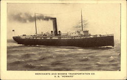 S.S. "Howard" - Merchants and Miners Transportation Co. Steamers Postcard Postcard Postcard