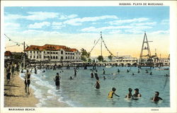 Marianao Beach Havana, Cuba Postcard Postcard Postcard