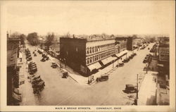 Main & Broad Streets Conneaut, OH Postcard Postcard Postcard