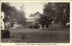 Johnson Hall, Muskingum College Postcard