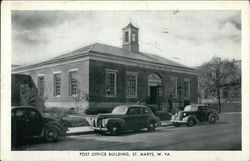 Street View of Post Office Building Postcard