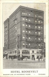 Hotel Roosevelt - Wabash Avenue at Roosevelt Road Postcard